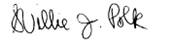 Privacy Officer Willie Polk's Signature